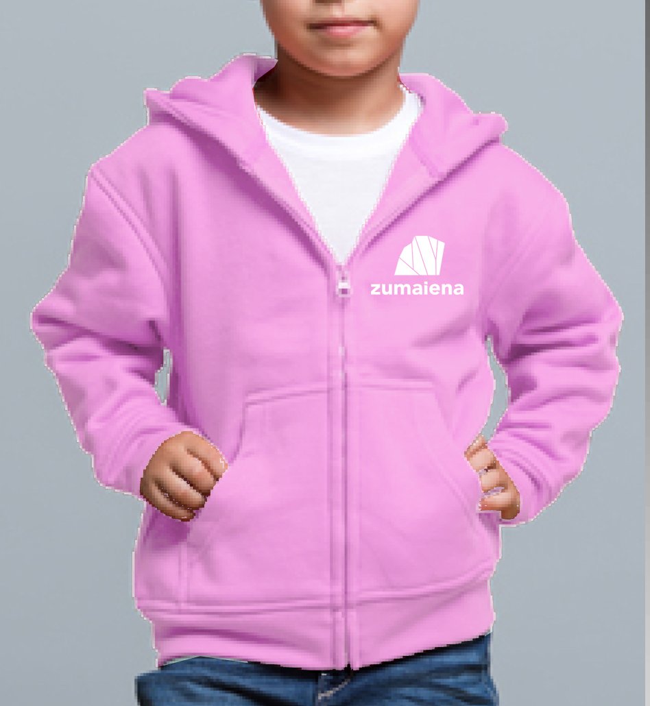 sudadera rosa cremallera